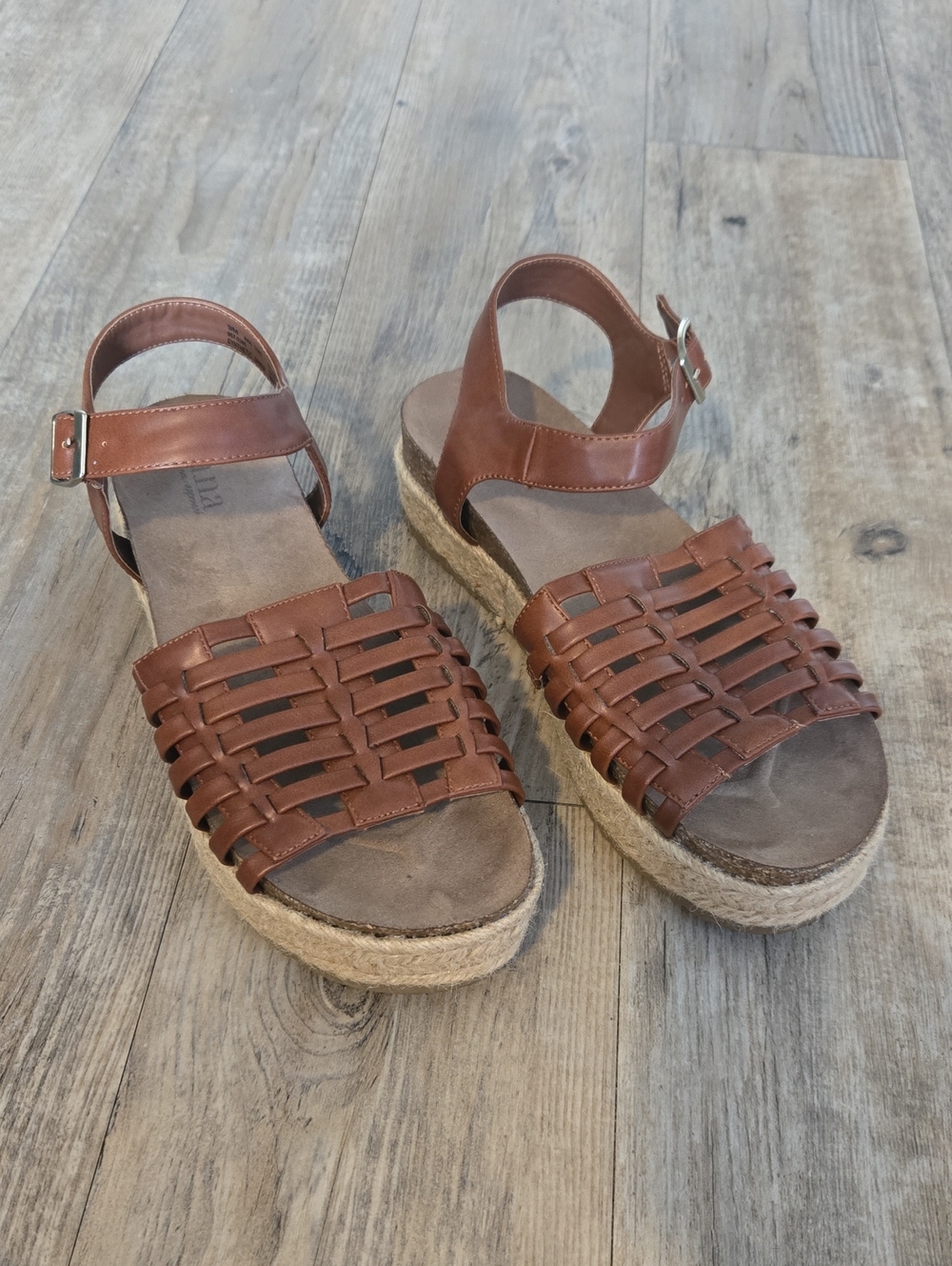 Woven Brown Espadrille Sandal